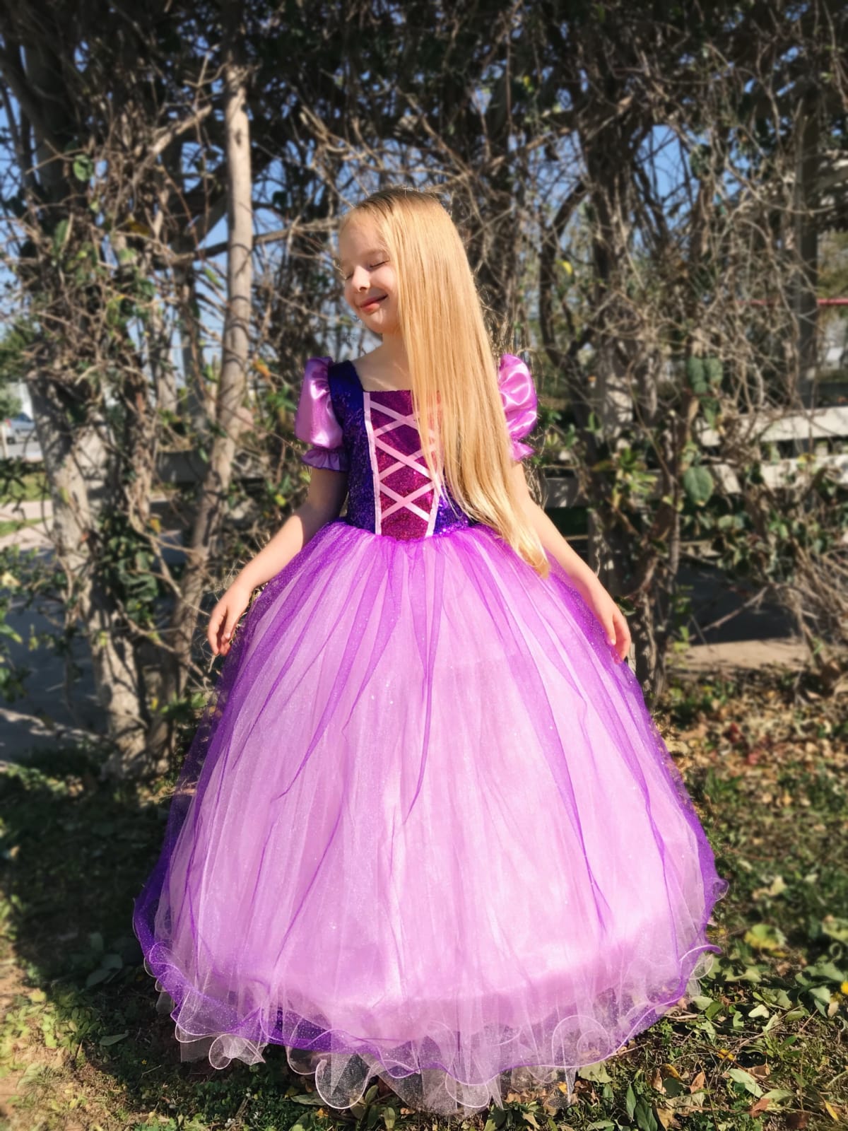 Kız Çocuk Rapunzel Kostüm