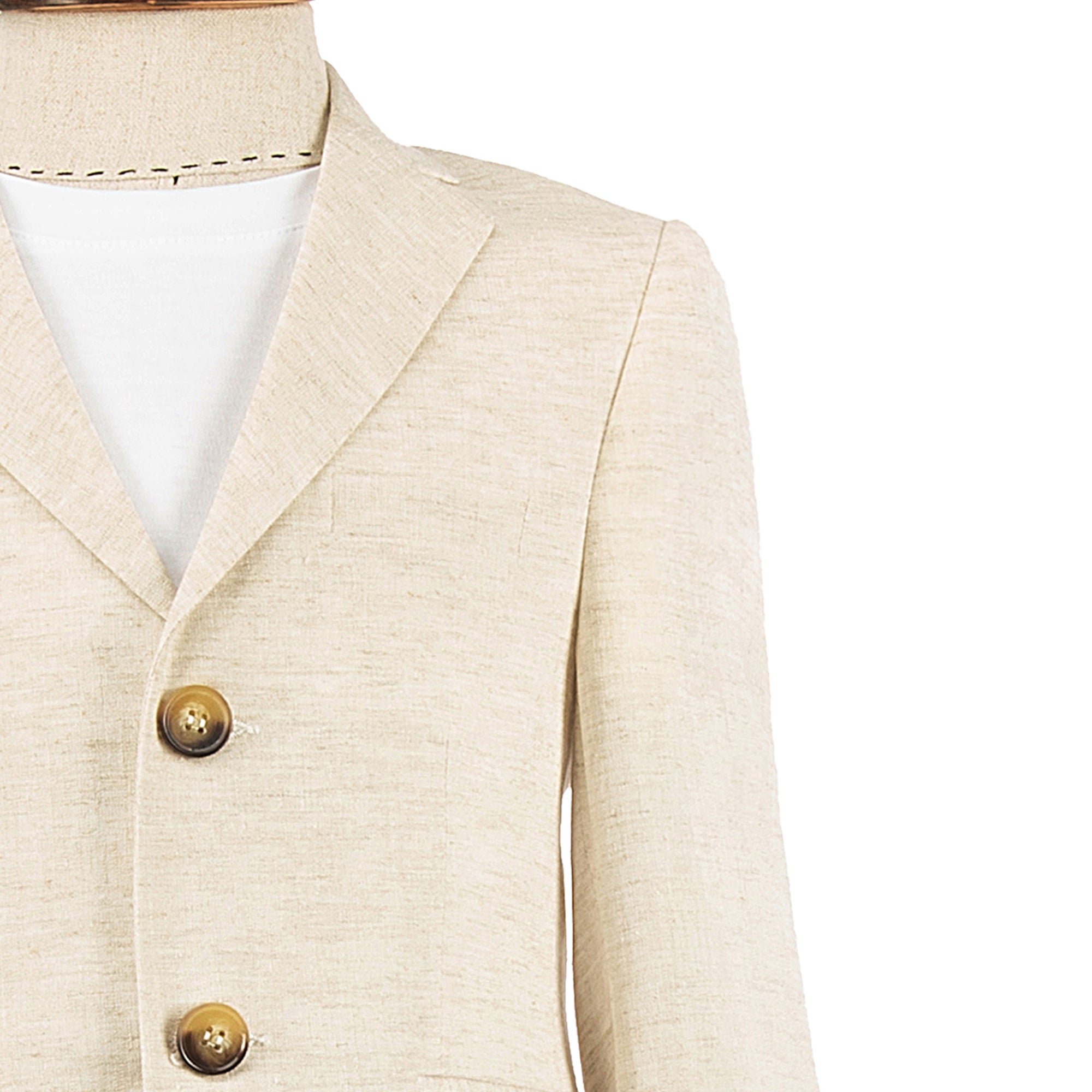 Bej Renkli Keten Çocuk Takım Elbise – Aslı Türkoğlu Kids Atelier