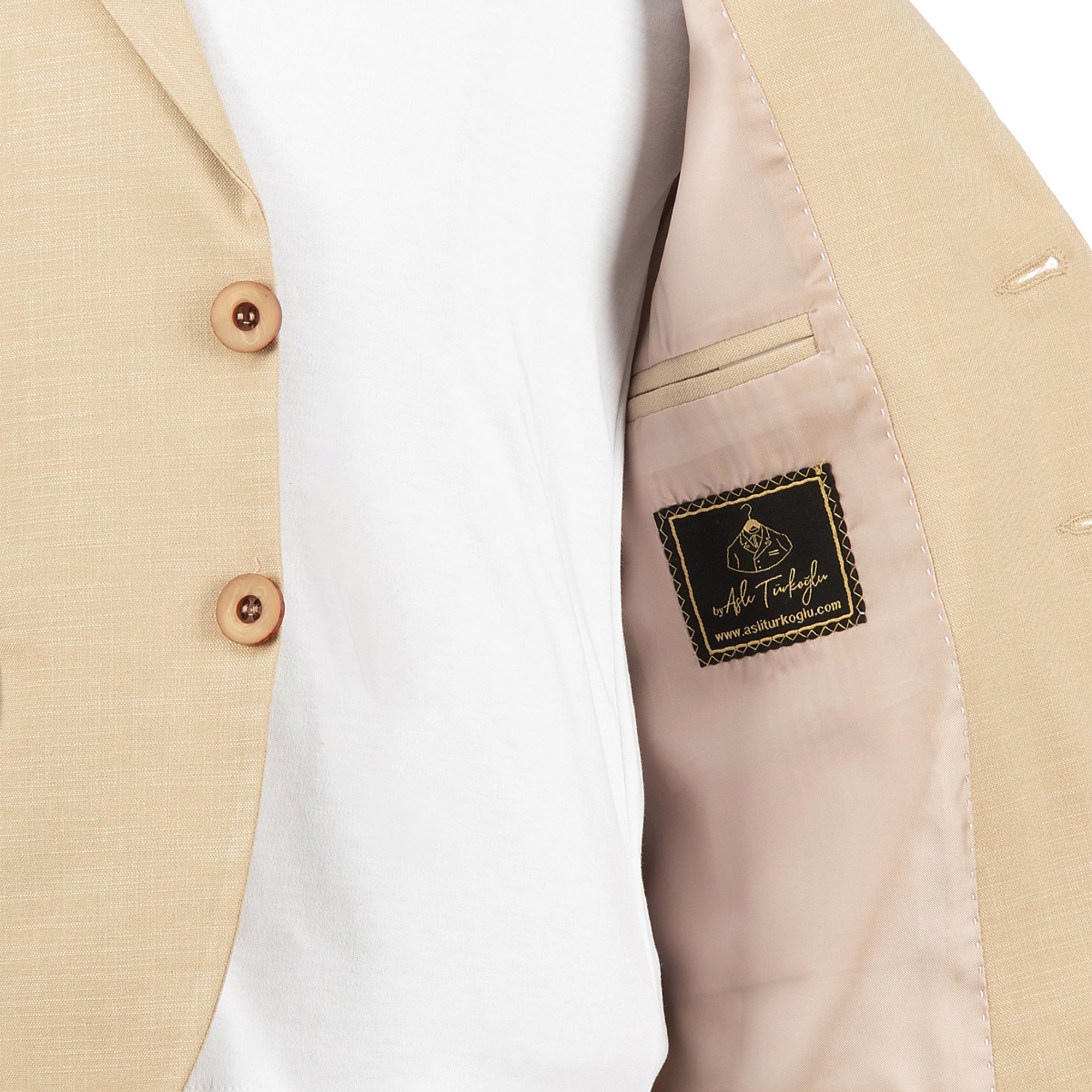 Bej Rengi Erkek Çocuk Takım Elbise 1-14 Yaş Keten Yazlık Şık Set