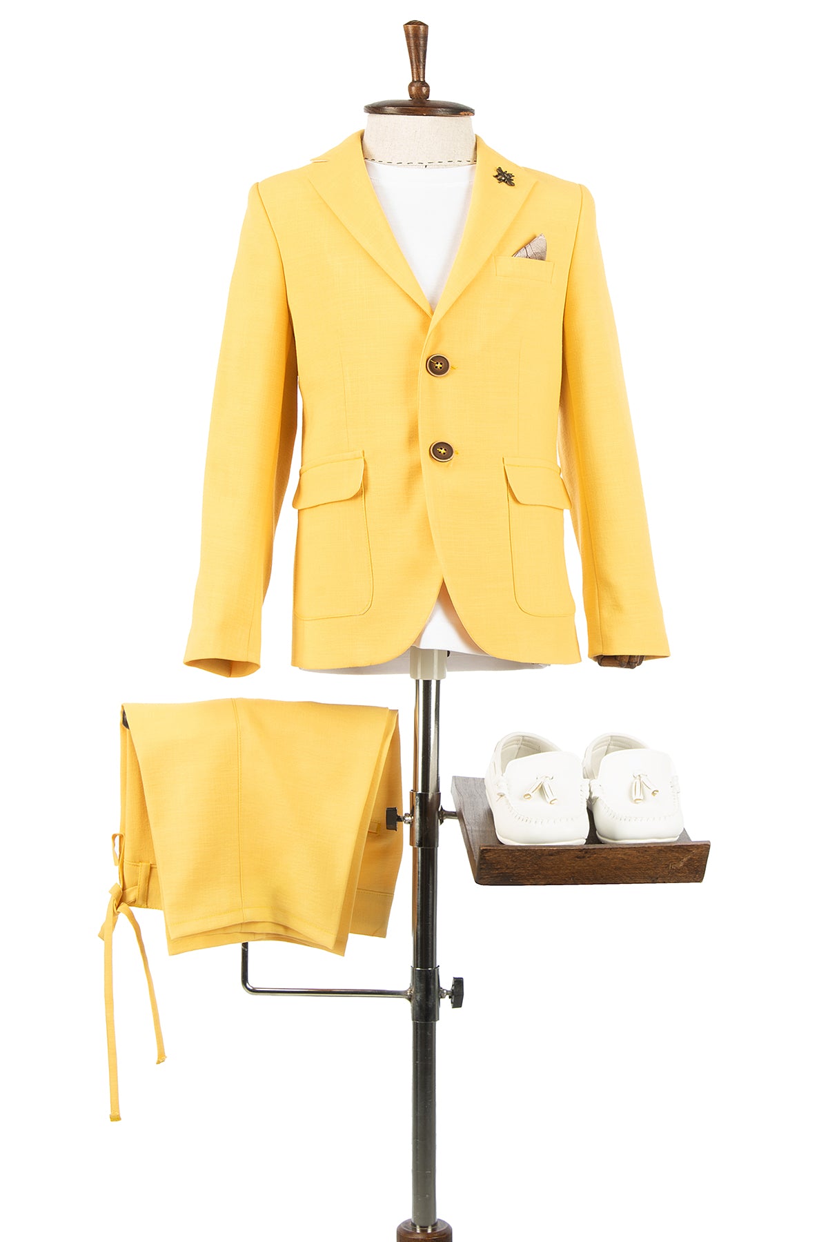 Sarı Keten Erkek Çocuk Takım Elbise | 1-14 Yaş Yazlık Şık Set (Kopya)