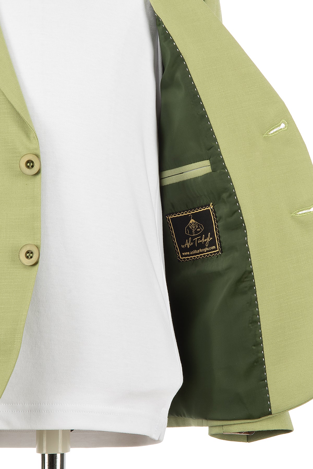 Yeşil Keten Çocuk Takım Elbise | 1-14 Yaş Erkek Yazlık Şık Set