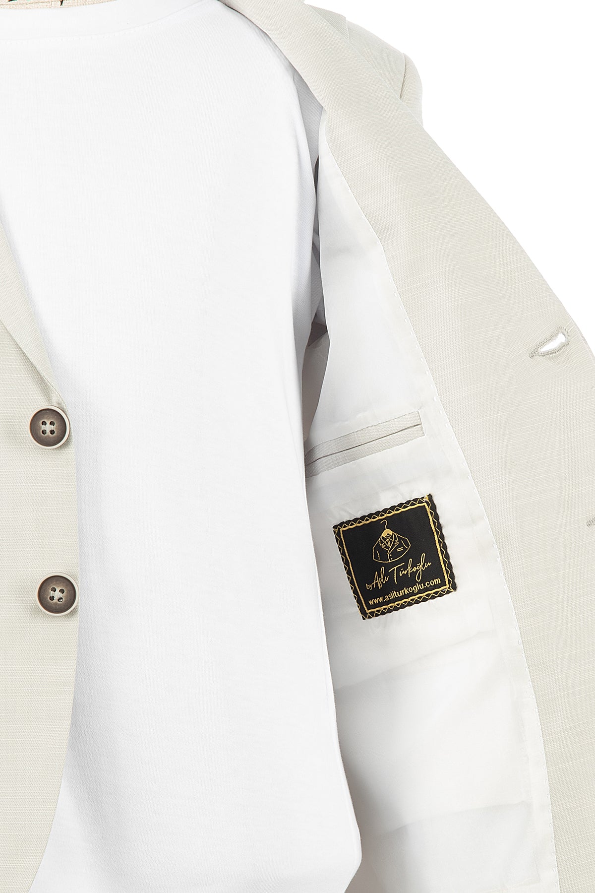 Açık Gri Keten Çocuk Takım Elbise | 1-14 Yaş Erkek Yazlık Set